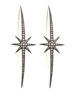 Thin and long Star earrings