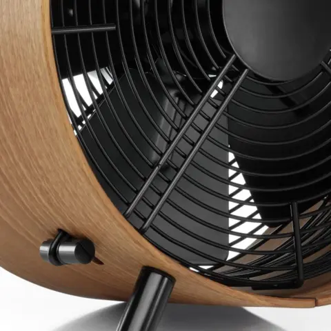Electric fan in a wooden case