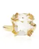Gold ring with a large quartz