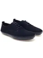Mørkeblå ruskind sko til mænd